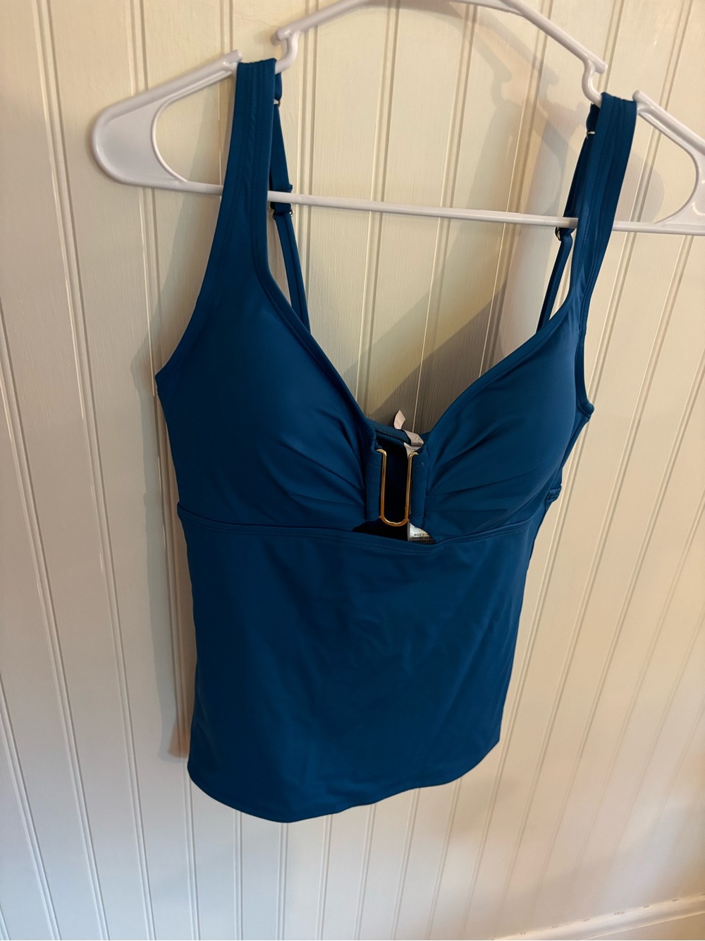 Tommy Bahama Topaz Teal Tankini Top with Pearl Front Detail